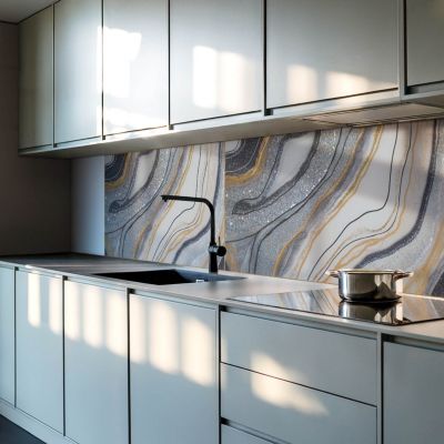 Panneau Mural PVC Wallfluent 100x50 cm Planches À Chevrons 1 pièce ...