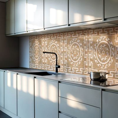 Panneau Mural PVC Wallfluent 120x60 cm Motifs De Carreaux 3x3 1 pièce
