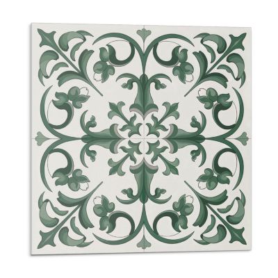 Panneau Mural PVC Wallfluent 50x50 cm Motif Végétal À Motif Floral 4 pièces