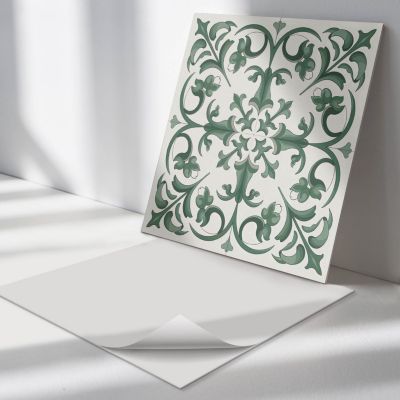 Panneau Mural PVC Wallfluent 50x50 cm Motif Végétal À Motif Floral 4 pièces