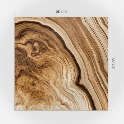 Panneau Mural PVC Wallfluent 50x50 cm Motifs En Bois Naturel 4 pièces