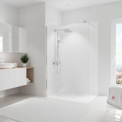 Panneau mural salle de bains 120 x 210 cm, Schulte DécoDesign Couleur, blanc