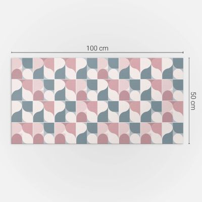 Panneau Mural TV Wallfluent 100x50 cm Géométrie Des Cercles Dans Le Système 1 pièce