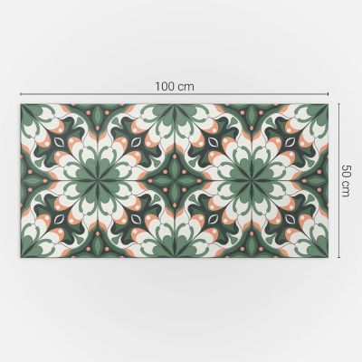 Panneau Mural TV Wallfluent 100x50 cm Motif Végétal Avec Ornements 1 pièce