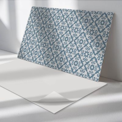 Panneau Mural TV Wallfluent 120x60 cm Motif Floral Géométrique 1 pièce