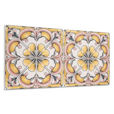 Panneau Mural TV Wallfluent 120x60 cm Motif Géométrique Abstrait 1 pièce