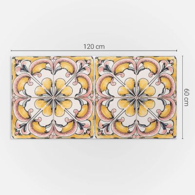 Panneau Mural TV Wallfluent 120x60 cm Motif Géométrique Abstrait 1 pièce