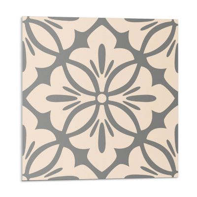 Panneau Mural TV Wallfluent 50x50 cm Motif Floral Avec Détails 4 pièces