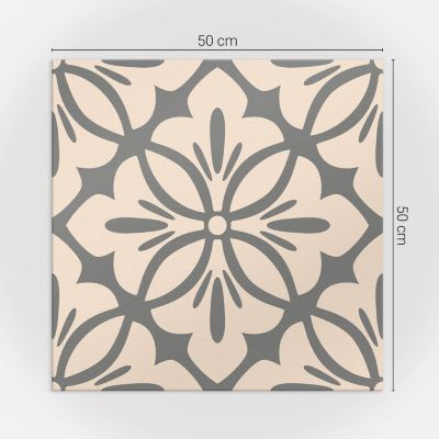 Panneau Mural TV Wallfluent 50x50 cm Motif Floral Avec Détails 4 pièces
