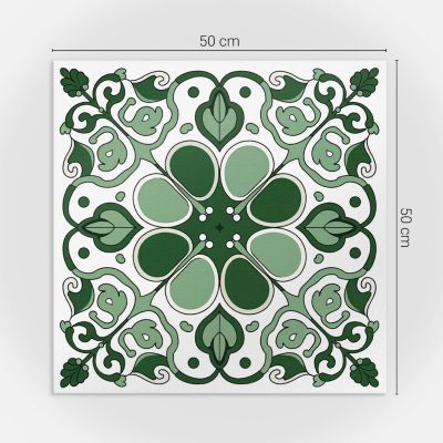 Panneau Mural TV Wallfluent 50x50 cm Motif Végétal Avec Des Feuilles 4 pièces
