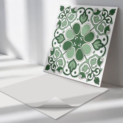 Panneau Mural TV Wallfluent 50x50 cm Motif Végétal Avec Des Feuilles 4 pièces