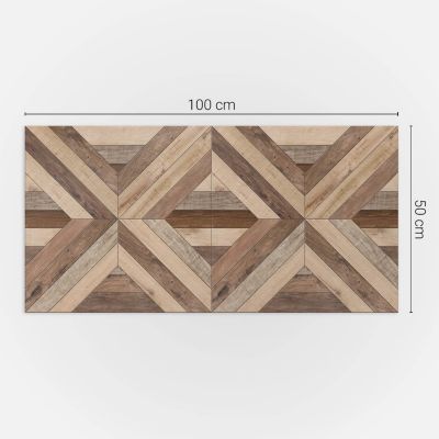 Panneau Mural Wallfluent 100x50 cm Motif De Carreaux Avec Ornements 1 pièce