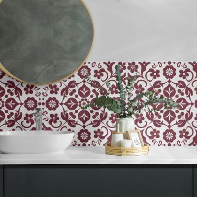 Panneau Mural Wallfluent 100x50 cm Motif Floral En Arrière-Plan 1 pièce
