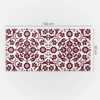 Panneau Mural Wallfluent 100x50 cm Motif Floral En Arrière-Plan 1 pièce