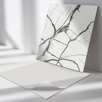 Panneau Mural Wallfluent 50x50 cm Motif Marbré Veiné 4 pièces