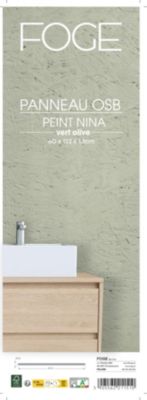 Panneau Ninna OSB-3 vert olive 122 x 60 x 1,5 cm
