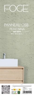 Panneau Ninna OSB-3 vert olive 122 x 60 x 1,5 cm