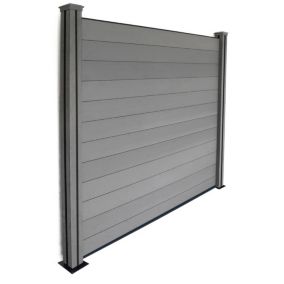 Panneau occultant brise-vue en composite - Gris - Larg, 209 cm