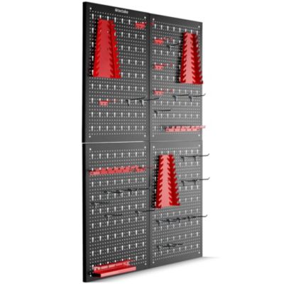 Panneau perforé avec crochets et supports structure en acier