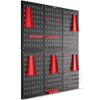 Panneau perforé avec crochets et supports structure en acier