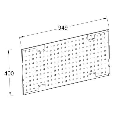 Panneau perforé d’accrochage à visser noir mat GoodHome Rand L. 94 cm