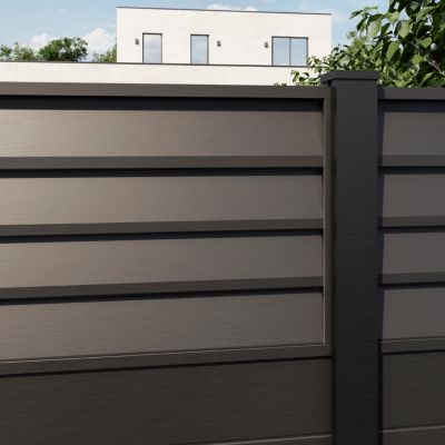 Panneau persienne Neva L.179.1 x H.44,1 cm aluminium anthracite