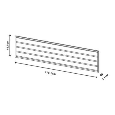 Panneau persienne Neva L.179.1 x H.44,1 cm aluminium anthracite