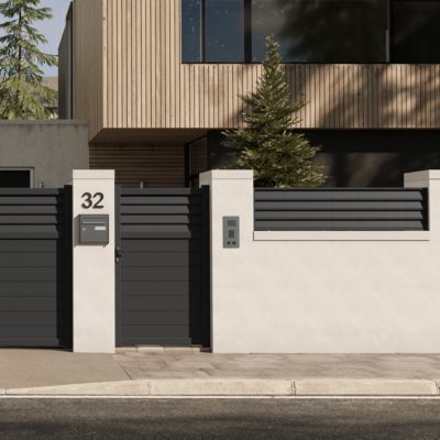 Panneau persienne Neva L.179.1 x H.44,1 cm aluminium anthracite