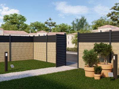 Panneau persienne Neva L.179.1 x H.44,1 cm aluminium anthracite