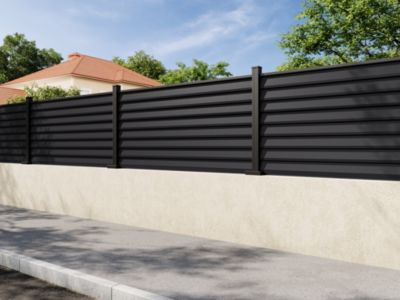 Panneau persienné Neva L.179 x H.88 cm aluminium anthracite