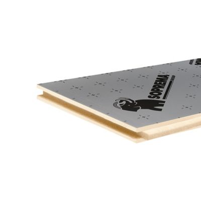 Panneau polyuréthane haute performance emboîtable multi-usage Soprema 120 x 60 cm ép. 25 mm R. 1 m²K/W (vendu au panneau)