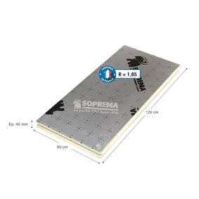 Panneau polyuréthane Soprema haute performance ép.4cm - 1,2 x 0,6m R=1,85