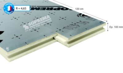 Panneau polyuréthane Soprema HP - 1,2 x 0,6 m ép.100 mm R.4,65m²K/W