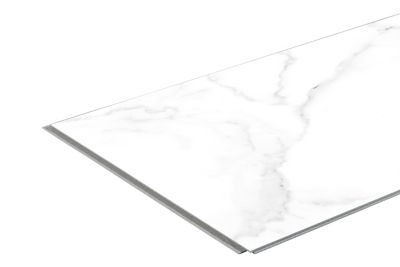 Panneau PVC Calacatta blanc marbré 40 x 260 cm Dumawall