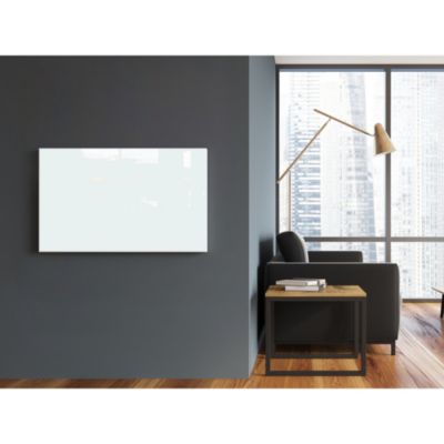 Panneau Rayonnant Electrique en verre WarmlyYours, Blanc, 600 Watts, 60x90cm, Montage Mural, Radiateur Chaleur Infrarouge