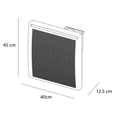 Panneau rayonnant Kiruna 500W horizontal blanc