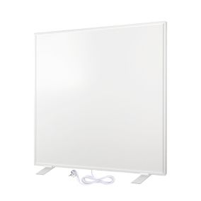 Panneau rayonnant électrique WarmlyYours, blanc, 400 W, 60x60 cm, silencieux, sur pied, en aluminium