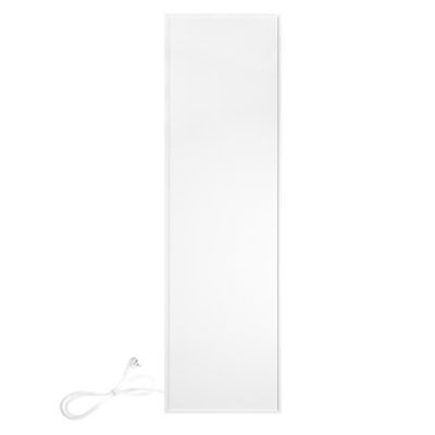 Panneau rayonnant électrique WarmlyYours, blanc, 400W, 30x120 cm, silencieux, fixé au mur, en aluminium