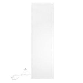 Panneau rayonnant électrique WarmlyYours, blanc, 400W, 30x120 cm, silencieux, fixé au mur, en aluminium