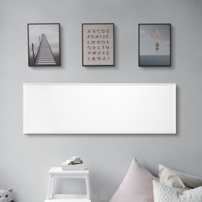 Panneau rayonnant électrique WarmlyYours, blanc, 400W, 30x120 cm, silencieux, fixé au mur, en aluminium