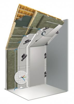Panneau roulé de laine de verre semi-rigide non revêtu URSA SERENITY Comble Aménagé 35 Nu Ep. 60 mm 10x1,2m R=1,70 m².k/w