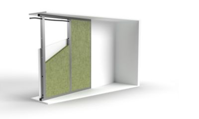 Panneau roulé laine de verre cloisons URSA Serenity 10 x 0,6 m Ép. 7 cm R. 1,75 m².K/W
