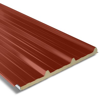 Panneau Sandwich de Couverture Isolé QuadCore KS1000RW Rouge Tuile RAL 8012