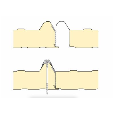Panneau Sandwich isolé 40mm Ondatherm T RAL 7016 - ARCELOR 5.60 m