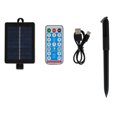 Panneau solaire 1200 mah 11,5x26,5x8,5cm noir - feeric lights & christmas