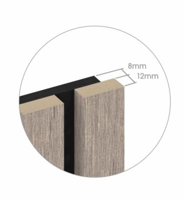 Panneau tasseau MDF coloris chêne naturel 280 x 60 cm