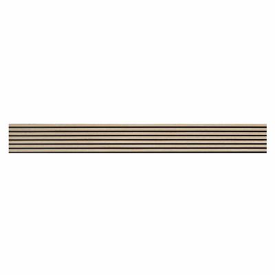 Panneau tasseaux bois 250 x 30 x 1,4 cm décor chêne / fond rigide noir - 0,75m²