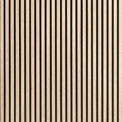 Panneau tasseaux bois 250 x 30 x 1,4 cm décor chêne / fond rigide noir - 0,75m²