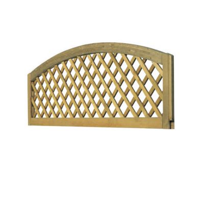 Panneau Treillis Arc En Bois 90 X 180 Cm – Décoration Et Séparation Pour Jardin, Terrasse Ou Balcon