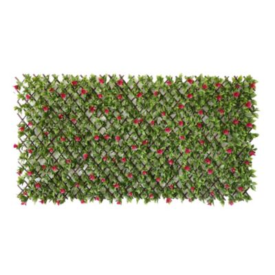 Panneau treillis extensible feuillage synthétique bougainvillier forme rectangulaire James Grass l.2 x h.1m